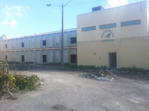 Structural demolition of Frederick Douglas elementary school in Miami FL